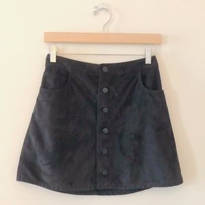 Velvet, Button-Down Skirt